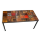 Vintage coffee table in ceramic with wrought iron structure from the 1970s.