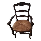 Armchair with straw seat