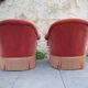 Paire de fauteuils crapaud velours