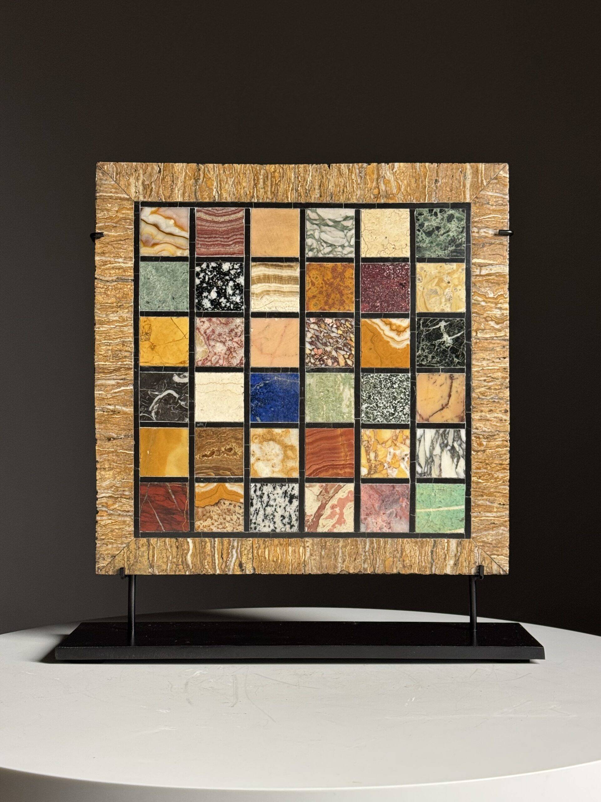 Grand tour marble specimen tablet 19th century