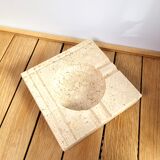 Ashtray and design pot in travertine