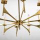 High Quality Ten Armed Brass Chandelier 1960s.
