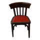 Baumann chair oWith red leather seat
