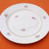 1930s Suite of 6 earthenware plates Floral decoration