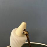 Mid-century art deco style opaline glass desk lamp