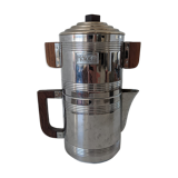 Mokavar metal and wood percolation coffee maker
