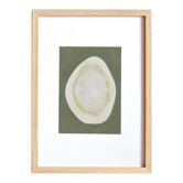Peinture abstraite sur papier B314 seie "mineral" signée Eawy