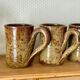 3 pyrite stoneware mugs