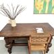 Neo-Renaissance desk in solid oak, circa 1900