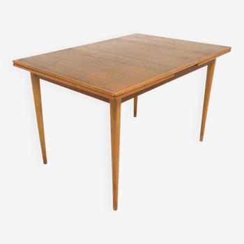Teak “portfolio” dining room table, Sweden, 1960s