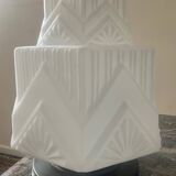 Art Deco Skycrapper ceiling light in opaline glass