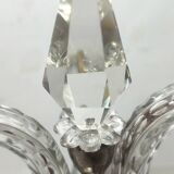 Lámpara de mesa de cristal. Francia, 1950s.