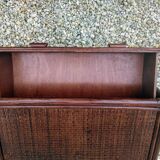 Vintage rattan storage unit
