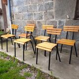 Slatted chairs 50s