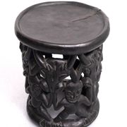 African tribal stool amileke, Cameroon Africa, 1950's