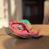 Ceramic fish lamp slip 1950s-60s