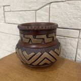 Brazilian ceramic vase signed marivaldo