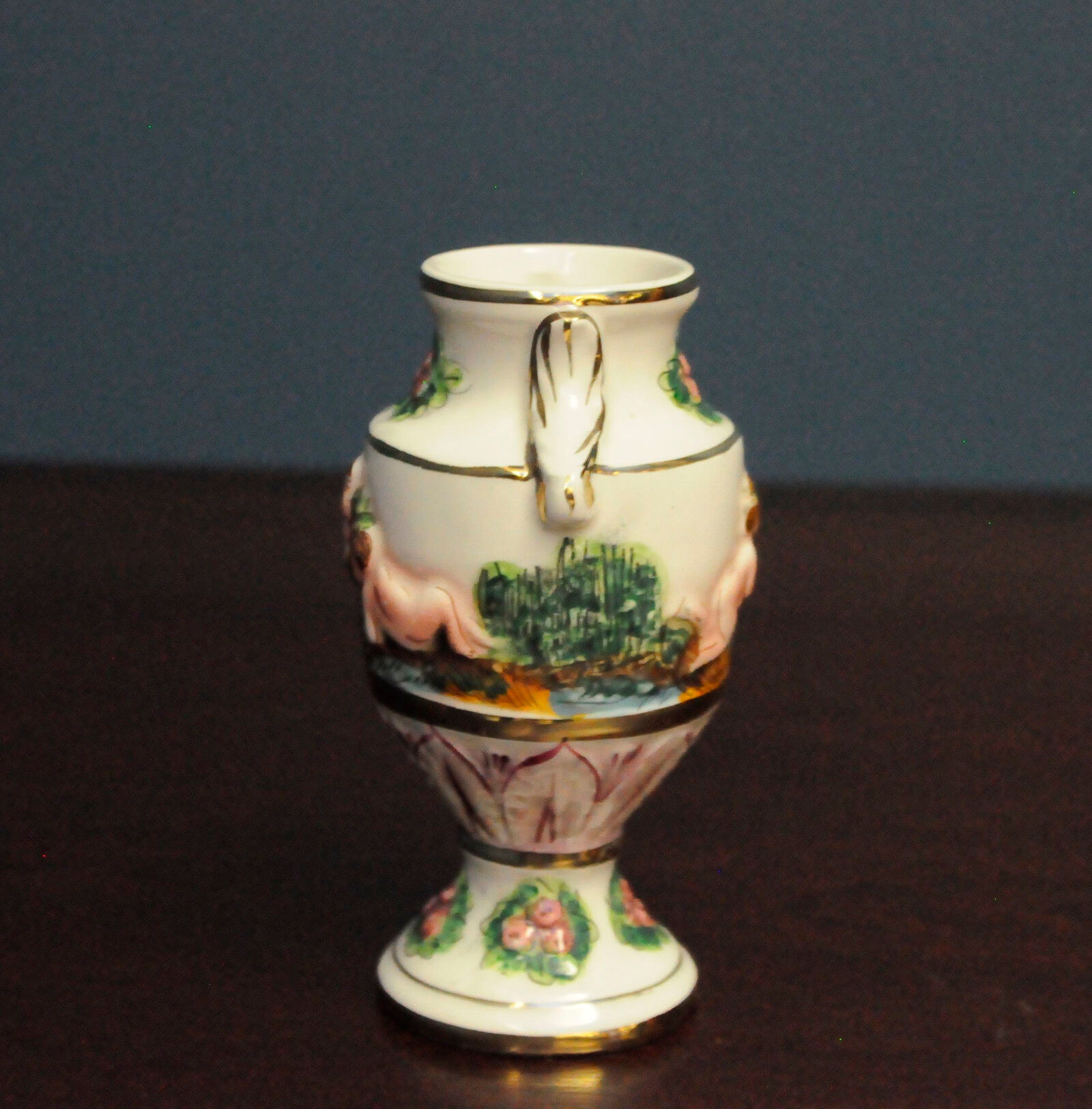 Amphora Capo Di Monte hand painted.