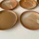 6 assiettes en grès vintage
