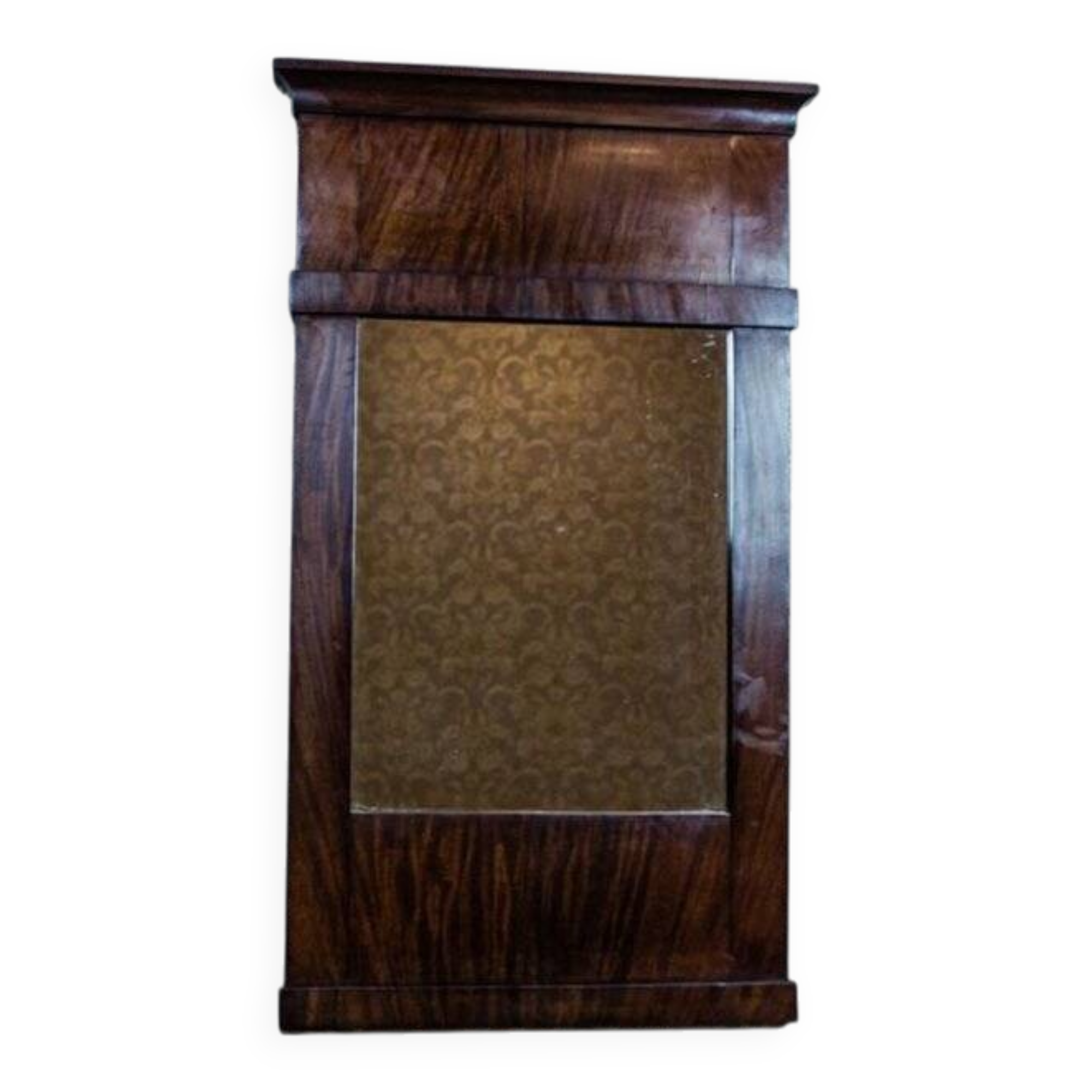 19th-Century Biedermeier Pier Glass in Dark Brown Mahogany Frame, 1890s