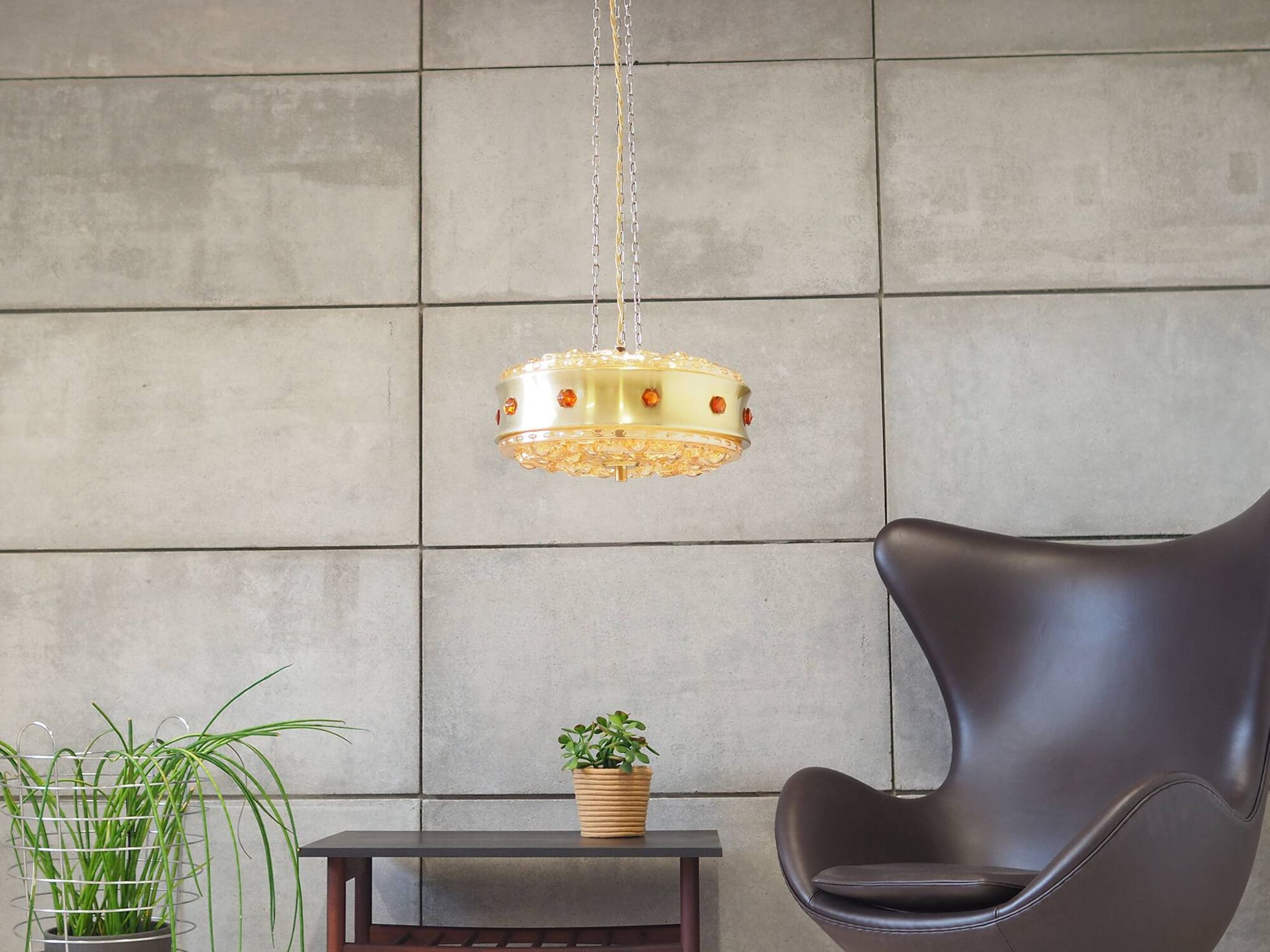 Lampe suspendue, design danois, années 1980, production : Danemark