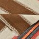Brown & Beige Striped Vintage Kilim Runner Rug, 78x327Cm