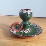 Trojan glazed ceramic cellar rat candle holder Bulgaria