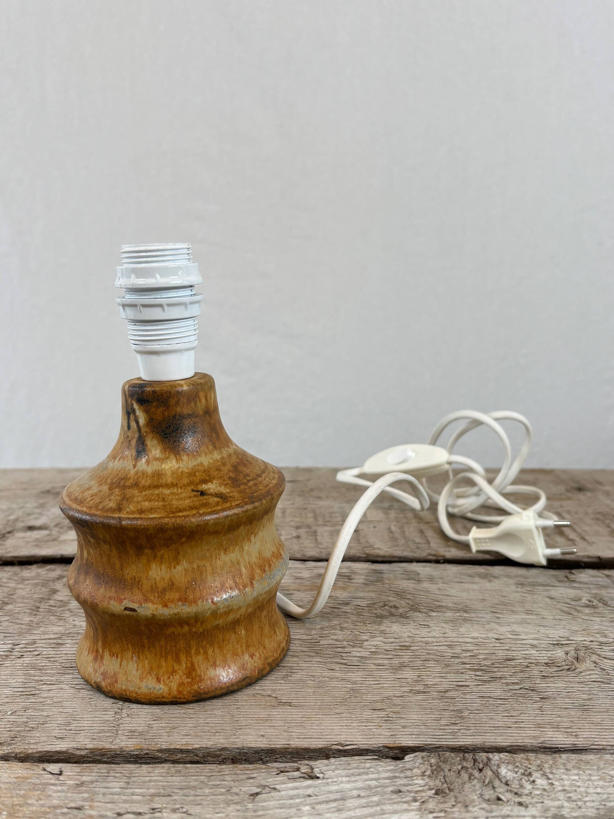 ceramic bedside lamp signed - Sweden, 70s/80s