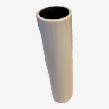 Minimalist ceramic tube vase 1970