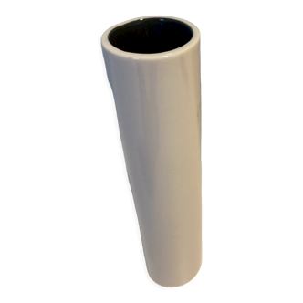 Vase minimaliste tube en céramique 1970