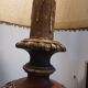 Vintage 1960s Venetian lamp – wooden base – Total height: 1.00 m