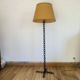 Large brutalist iron floor lamp