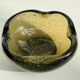 Amber bubble glass ashtray – vintage 1960s design