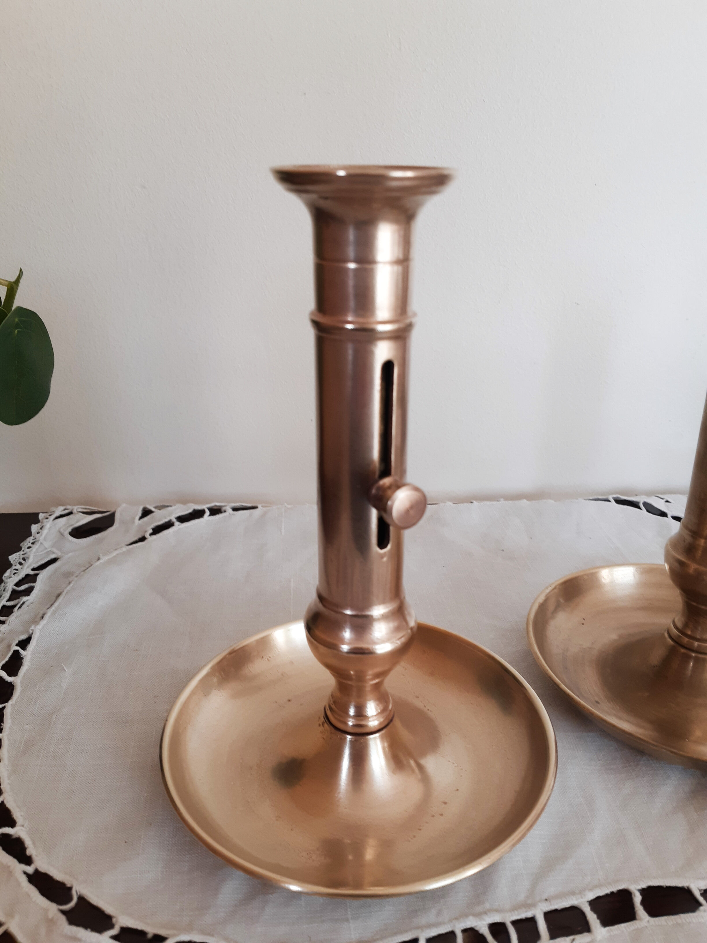 Copper candlesticks, vintage French, candlesticks, 40s