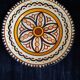 Old HB QUIMPER Plate Earthenware Geometric Rosette Decoration