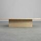 Sculptural organic travertine coffee table, France 1980s