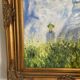 Old oil painting canvas reproduction woman with parasol monet 80x70 signed