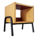 Bedside table - small wooden piece of furniture with a tubular metal base.
