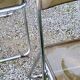 Set of 4 70s design folding chairs in smoked plexiglass and chrome metal