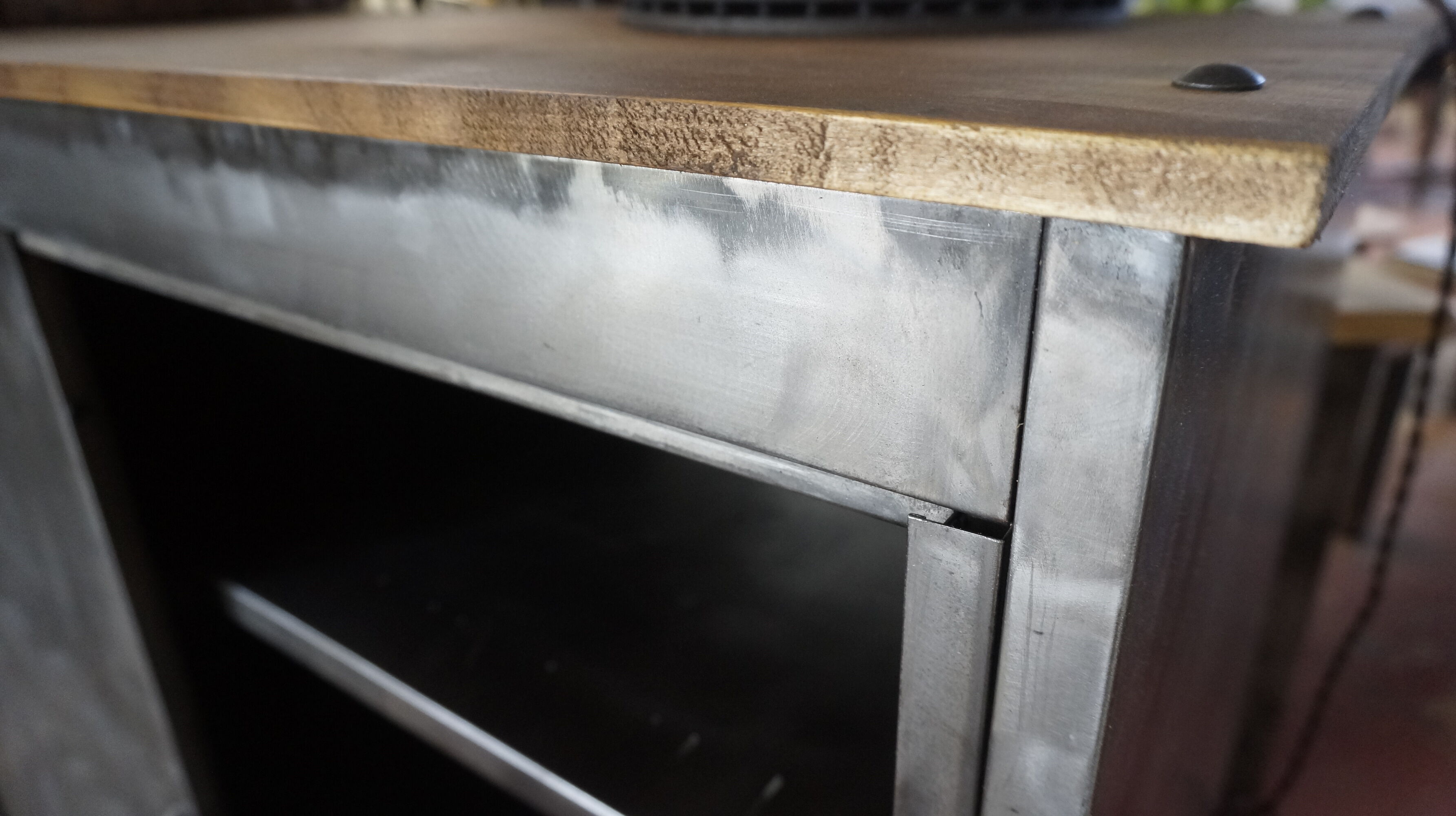 Administrative brushed metal furniture