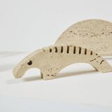 Set of 8 travertine animal sculptures by Fratelli Mannelli 1970