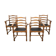 Chaises médiévales vintage en chêne, lot de 4
