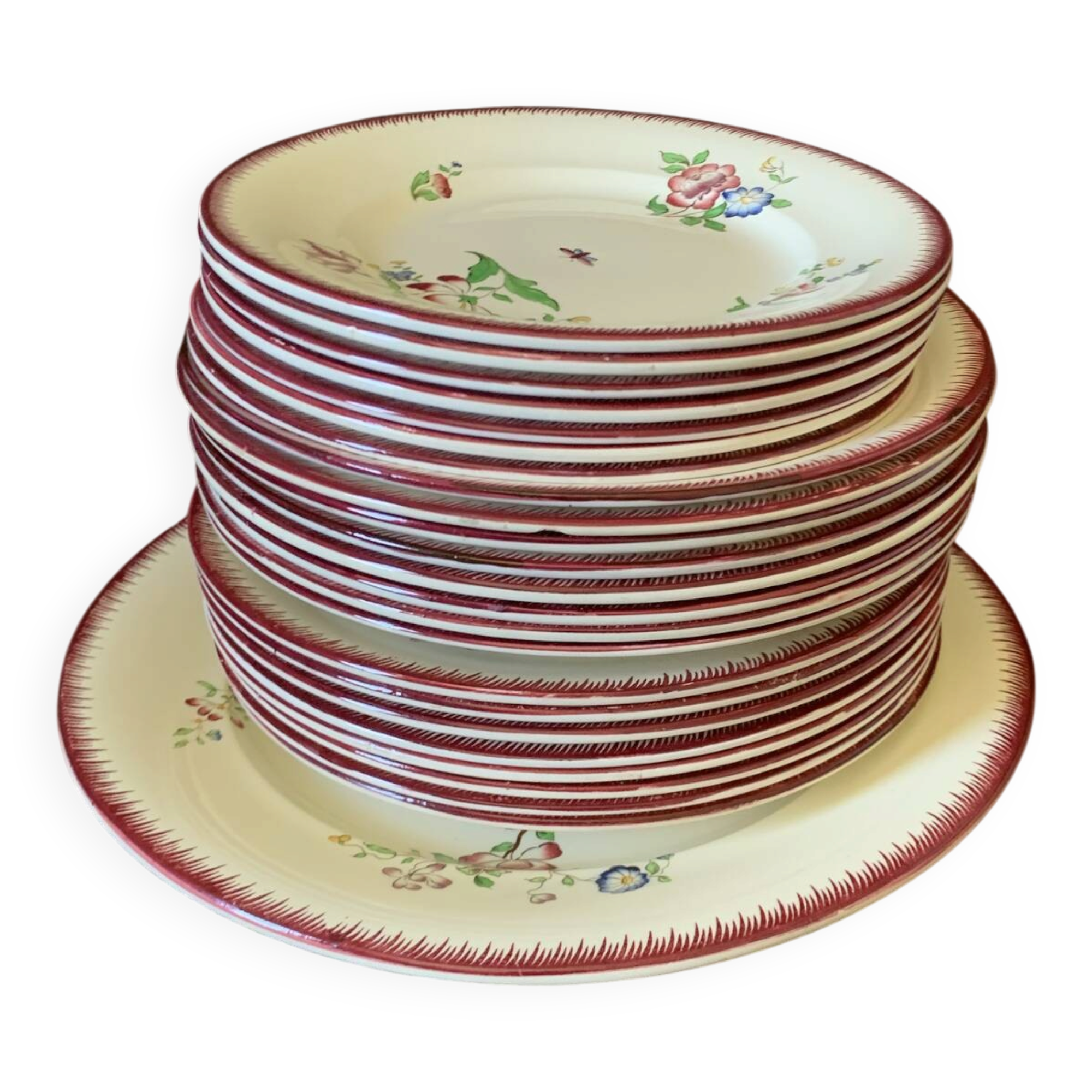 Antique table service Sarreguemines U&C – Strasbourg – 24 pieces