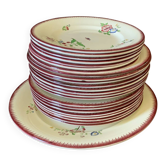 Service de table ancien Sarreguemines U&C – Strasbourg – 24 pièces