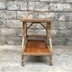 Rolling dessert in woven wicker bamboo rattan with 1950 bottle holder