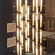 Lustre trio 2x4 mosaic - white + black wires - designheure