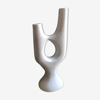 Sarreguemines Haviland ceramic white vase