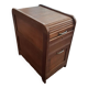 Cartonier filing cabinet with curtain in solid oak 1930