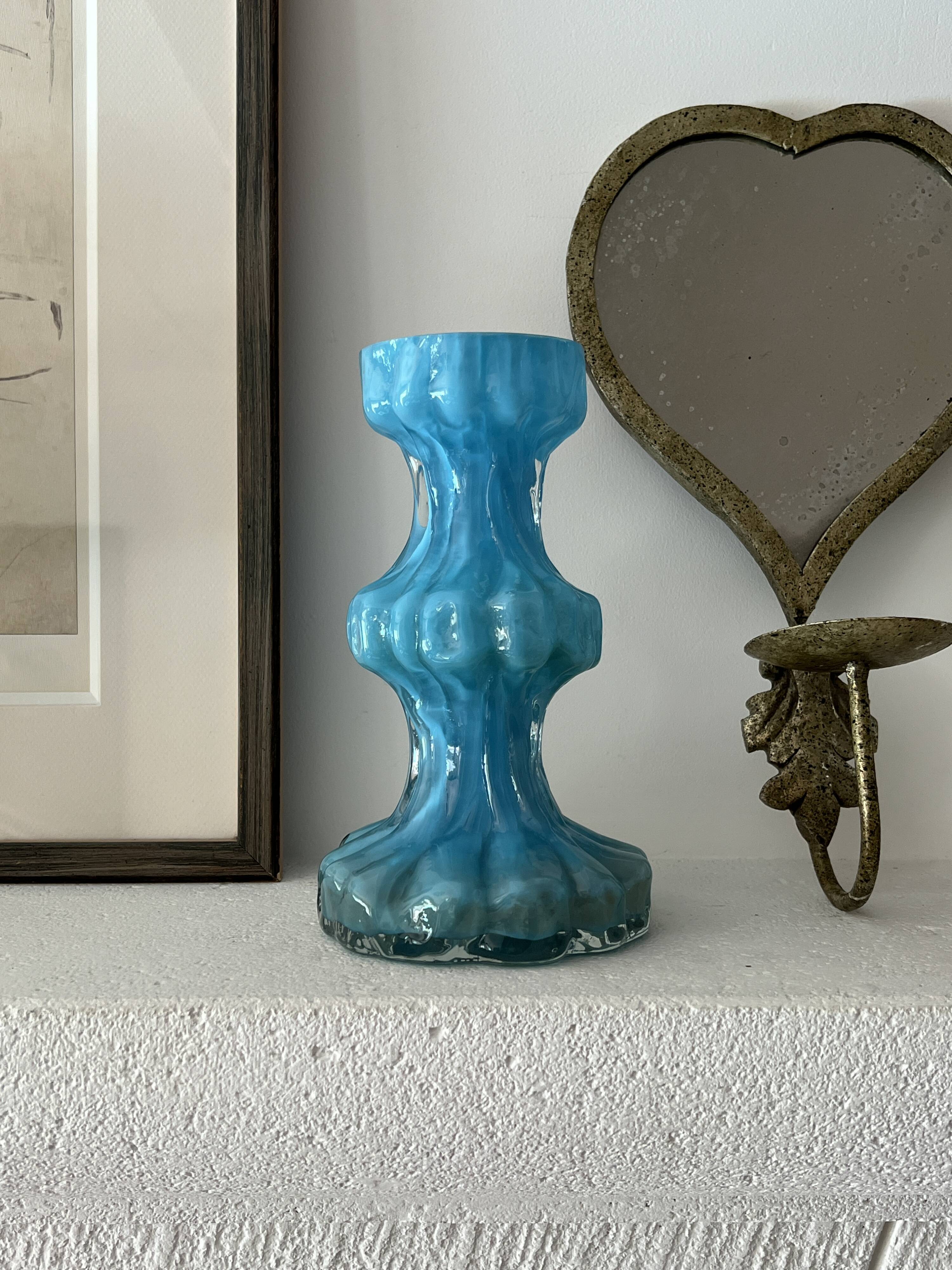 Clichy glass vase - vintage 20th century