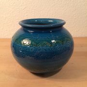 Vase boule Bitossi Aldo Londi Rimini Blue